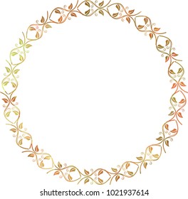 Abstract mosaic floral frame.  Vector clip art