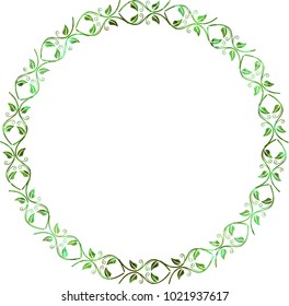 Abstract mosaic floral frame.  Vector clip art