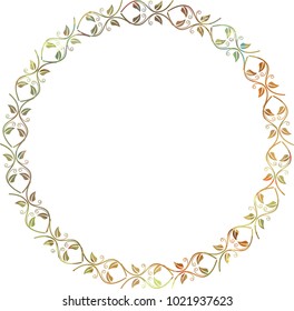 Abstract mosaic floral frame.  Vector clip art