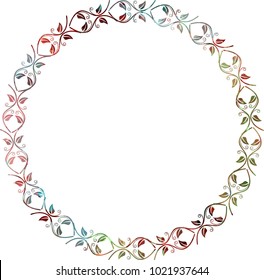 Abstract mosaic floral frame.  Vector clip art