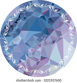 Abstract mosaic floral frame.  Vector clip art