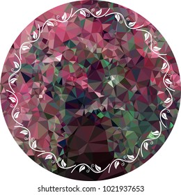 Abstract mosaic floral frame.  Vector clip art