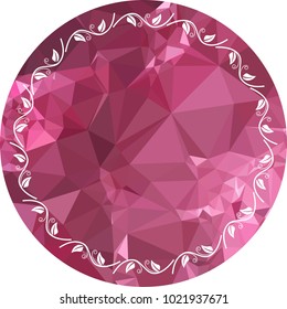 Abstract mosaic floral frame.  Vector clip art