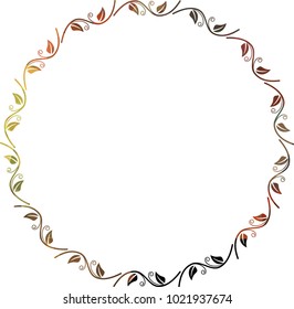 Abstract mosaic floral frame.  Vector clip art