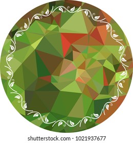 Abstract mosaic floral frame.  Vector clip art
