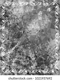 Abstract mosaic floral frame.  Vector clip art