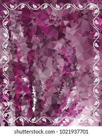 Abstract mosaic floral frame.  Vector clip art