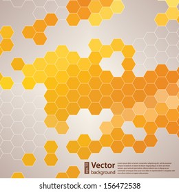 abstract mosaic in the form of a honeycomb for your design