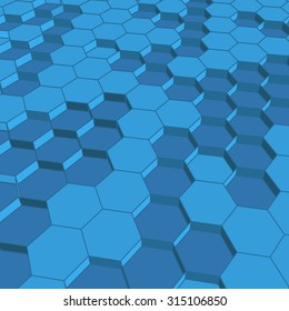 Abstract mosaic in the form of a honeycomb for your design