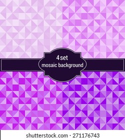 Abstract mosaic geometric background. Design elements. 