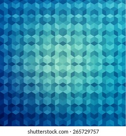 Fondo azul geométrico del mosaico abstracto
