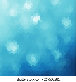 Abstract mosaic geometric blue background