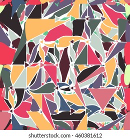 Abstract mosaic geometric elements line vector pattern. Ornament illustration concept.