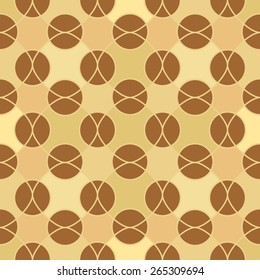 Abstract mosaic geometric pattern in golden colors. Vector seamless texture