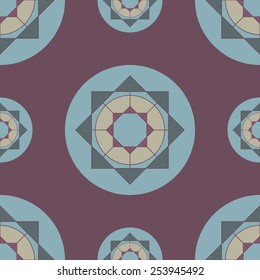 Abstract mosaic geometric pattern. Vector seamless texture