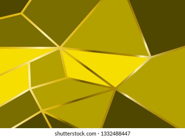 Abstract mosaic gold background polygonal vector, simple illustration , triangle texture shape geometric