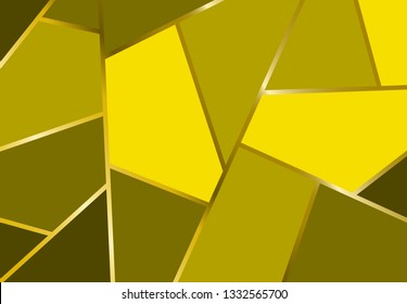 Abstract mosaic gold background polygonal vector, simple illustration , triangle texture shape geometric
