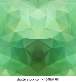 Abstract mosaic green background.  Triangle geometric background. Design elements. Vector illustration