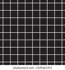 Abstraktes Mosaikgitter, Netzhintergrund mit quadratischen Formen. Nahtlos wiederholbar. Gitter, Gittermuster. Schwarz-Weiß-Block-Design-Element. EPS, Vektorgrafik.