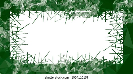 Abstract mosaic grunge frame. Copy space. Vector clip art.