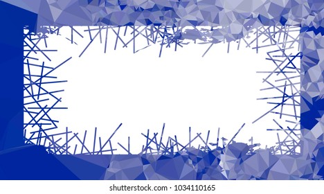 Abstract mosaic grunge frame. Copy space. Vector clip art.