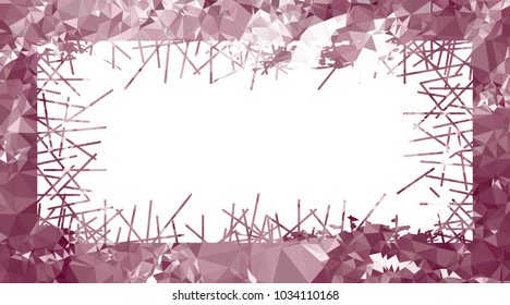 Abstract mosaic grunge frame. Copy space. Vector clip art.