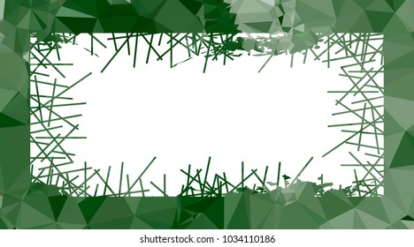 Abstract mosaic grunge frame. Copy space. Vector clip art.