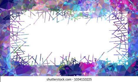 Abstract mosaic grunge frame. Copy space. Vector clip art.