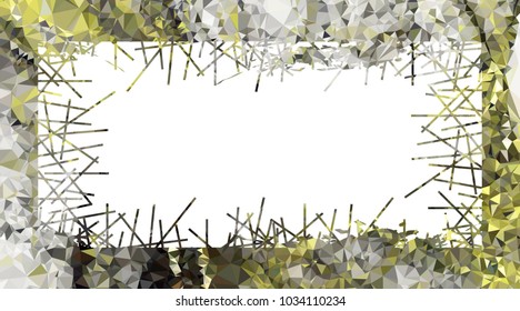 Abstract mosaic grunge frame. Copy space. Vector clip art.