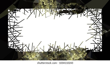 Abstract mosaic grunge frame. Copy space. Vector clip art.