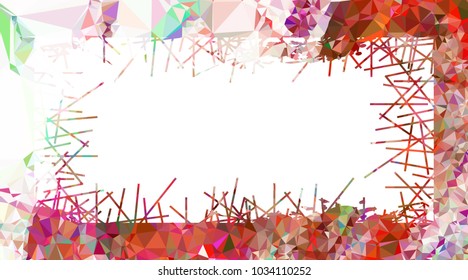 Abstract mosaic grunge frame. Copy space. Vector clip art.