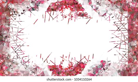 Abstract mosaic grunge frame. Copy space. Vector clip art.