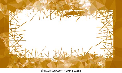 Abstract mosaic grunge frame. Copy space. Vector clip art.