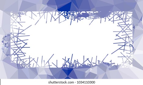 Abstract mosaic grunge frame. Copy space. Vector clip art.