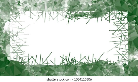 Abstract mosaic grunge frame. Copy space. Vector clip art.