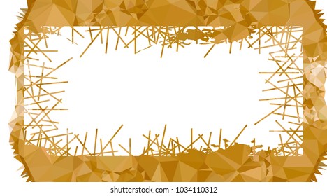 Abstract mosaic grunge frame. Copy space. Vector clip art.