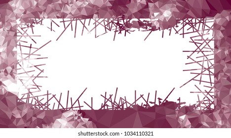 Abstract mosaic grunge frame. Copy space. Vector clip art.