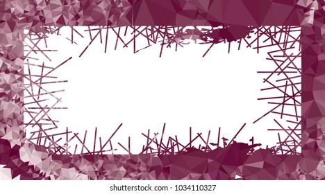 Abstract mosaic grunge frame. Copy space. Vector clip art.