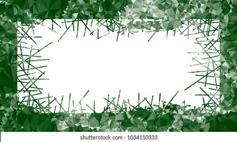 Abstract mosaic grunge frame. Copy space. Vector clip art.