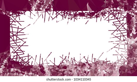 Abstract mosaic grunge frame. Copy space. Vector clip art.