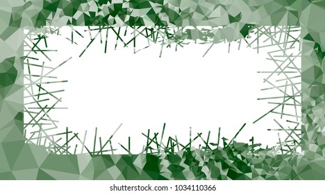 Abstract mosaic grunge frame. Copy space. Vector clip art.