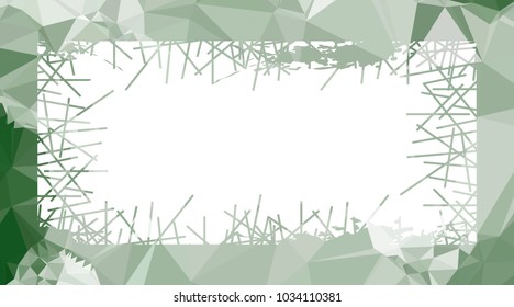 Abstract mosaic grunge frame. Copy space. Vector clip art.
