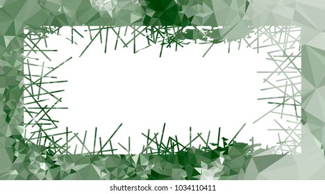 Abstract mosaic grunge frame. Copy space. Vector clip art.