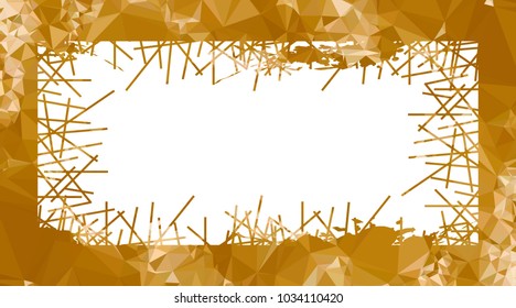 Abstract mosaic grunge frame. Copy space. Vector clip art.