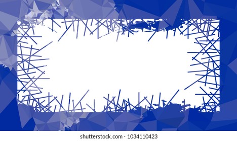 Abstract mosaic grunge frame. Copy space. Vector clip art.