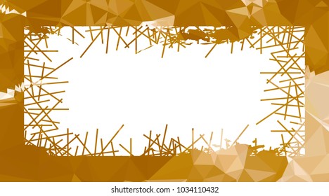 Abstract mosaic grunge frame. Copy space. Vector clip art.