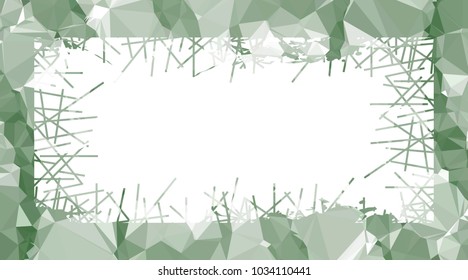 Abstract mosaic grunge frame. Copy space. Vector clip art.