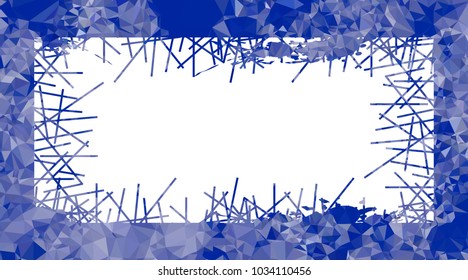 Abstract mosaic grunge frame. Copy space. Vector clip art.