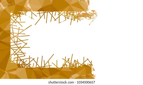 Abstract mosaic grunge frame. Copy space. Vector clip art.