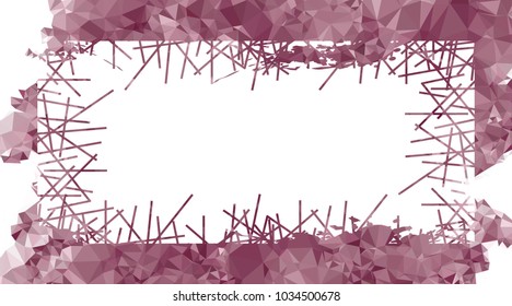 Abstract mosaic grunge frame. Copy space. Vector clip art.